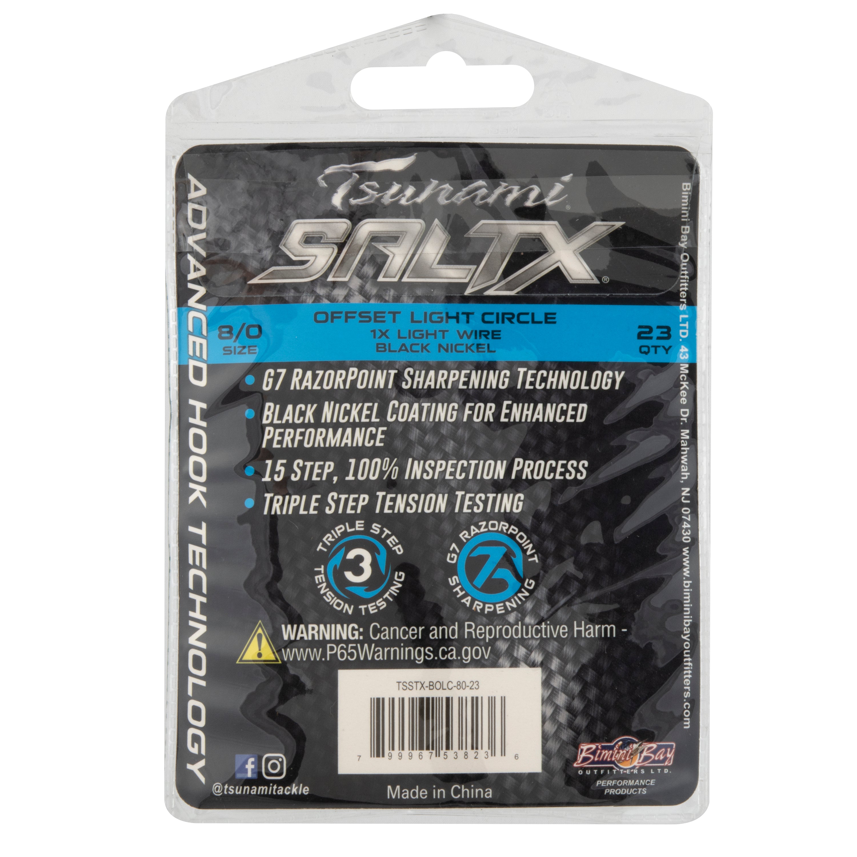 Tsunami SaltX Offset Light Circle Hook Guide Pack