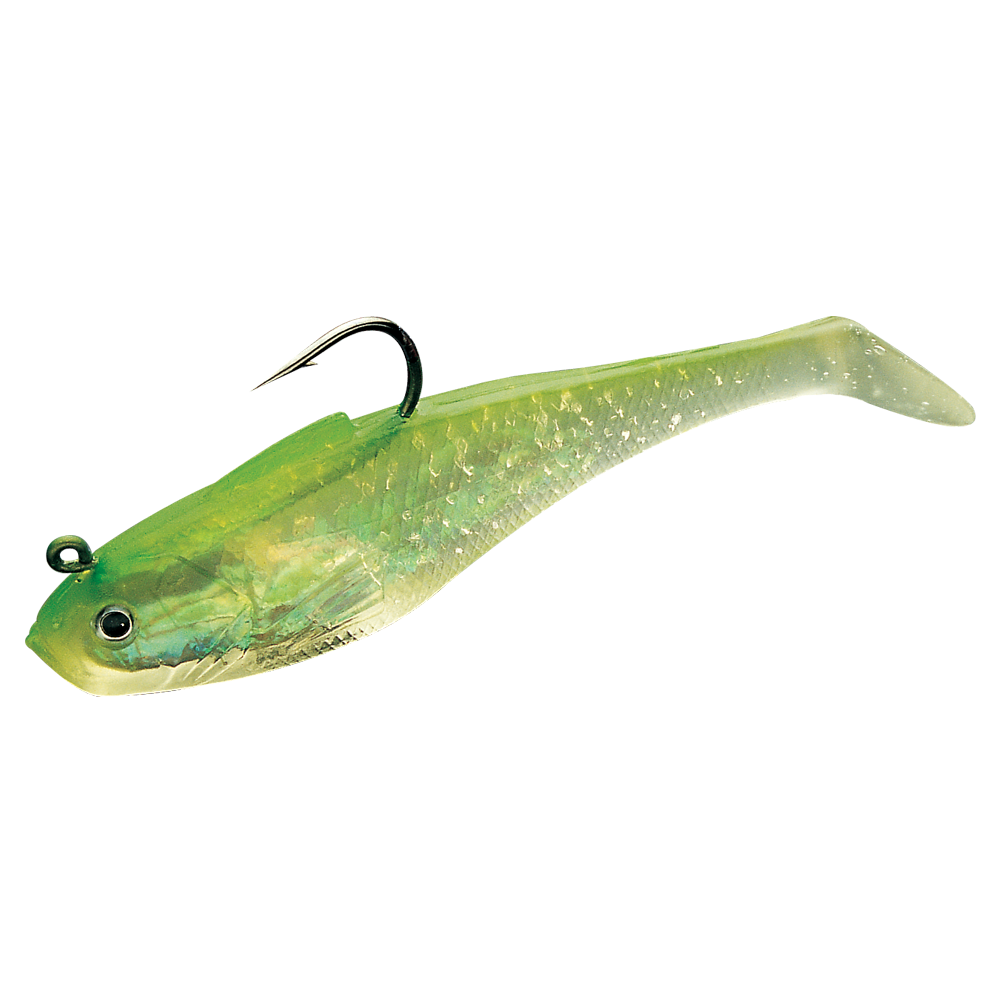 Tsunami Holographic Swim Shad Soft Bait, Pearl/Spot